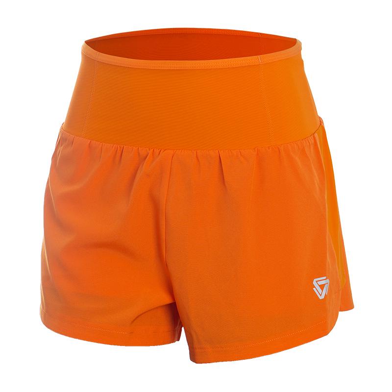 Women's Quick-Dry High-Waist Shorts with Zipper Pocket & Anti-Exposure Lining for Running & Fitness