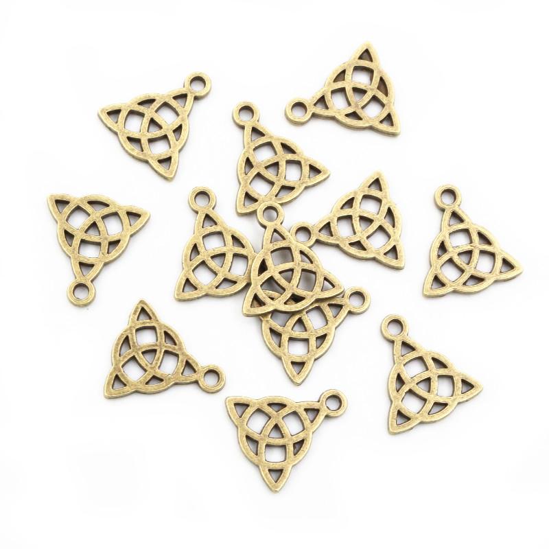 

16x14mm 30pcs Antique Silver Plated Bronze Gold Triangular Symbols Handmade Charms Pendant:DIY for bracelet necklace бронзовый