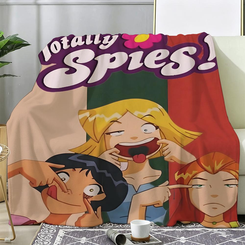 Animation T-Totally Spies Wurf Weiche Warme Flanell Fleece Decke, Gemütlicher Plüsch für Sofa Bett & Alle Jahreszeiten