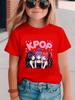 Kpop Cartoon Print Grafik Kinder T-Shirts Lustiges Geschenk für Fans Harajuku T-Shirts Sommer Oberteile Kurzarm Oberteile Kinderbekleidung