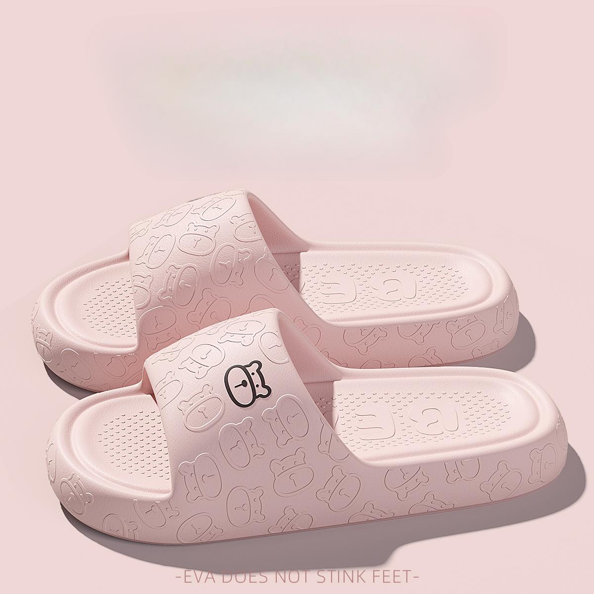 

Тапочки летние домашние, нескользящие, против запаха, домашние, штампованные, с чувством прохлады, мужские тапочки, для дома, ванной комнаты, сандалии из ЭВА с толстой подошвой, женские 36-37 розовый