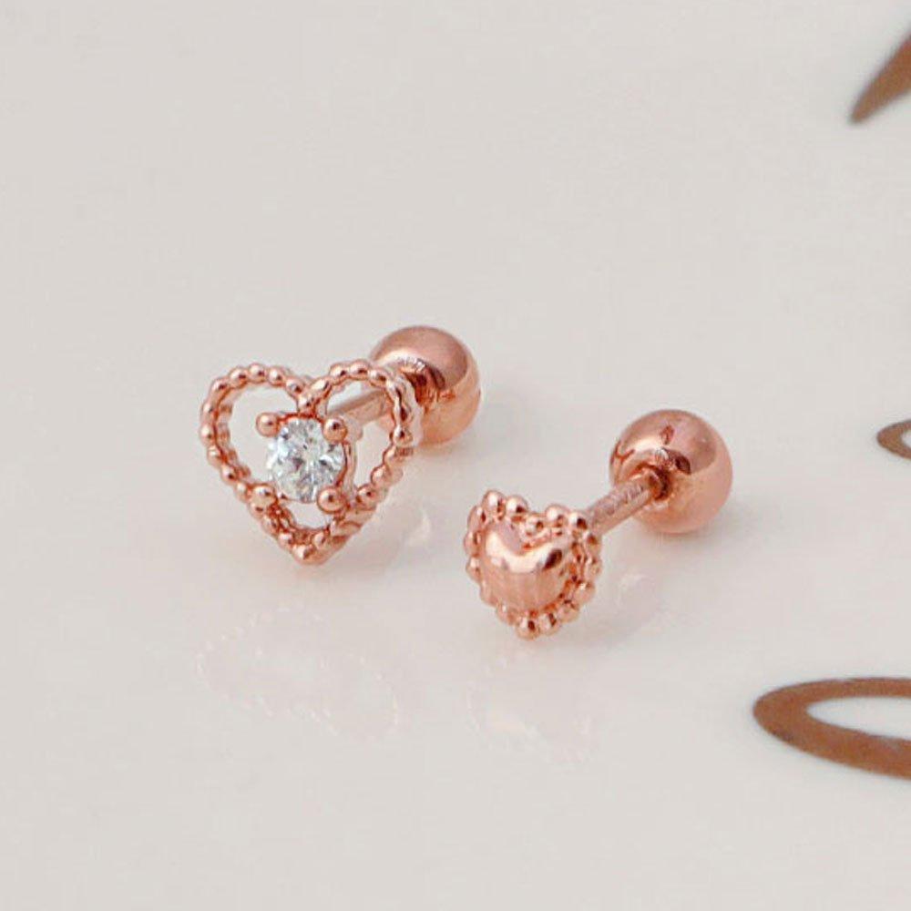 [1+1] 14K Gold Filled Pin Bubble Love Piercing (Single Side Sold)