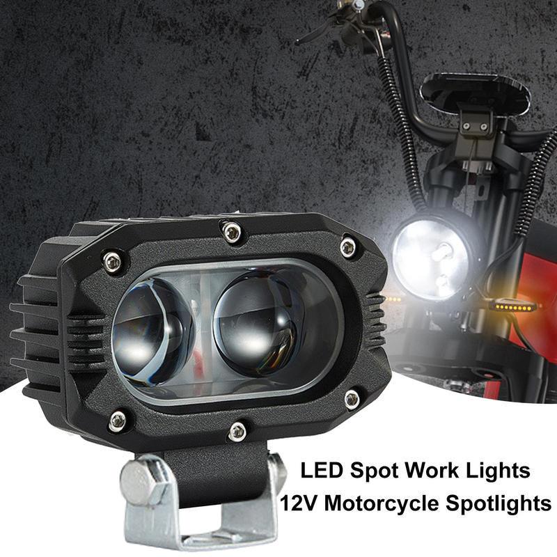 1/2 peças Luzes de neblina para motocicleta LED Lâmpada de neblina auxiliar Amarelo Branco Holofote Luz de direção Luzes de trabalho Universal para caminhão SVU UTV