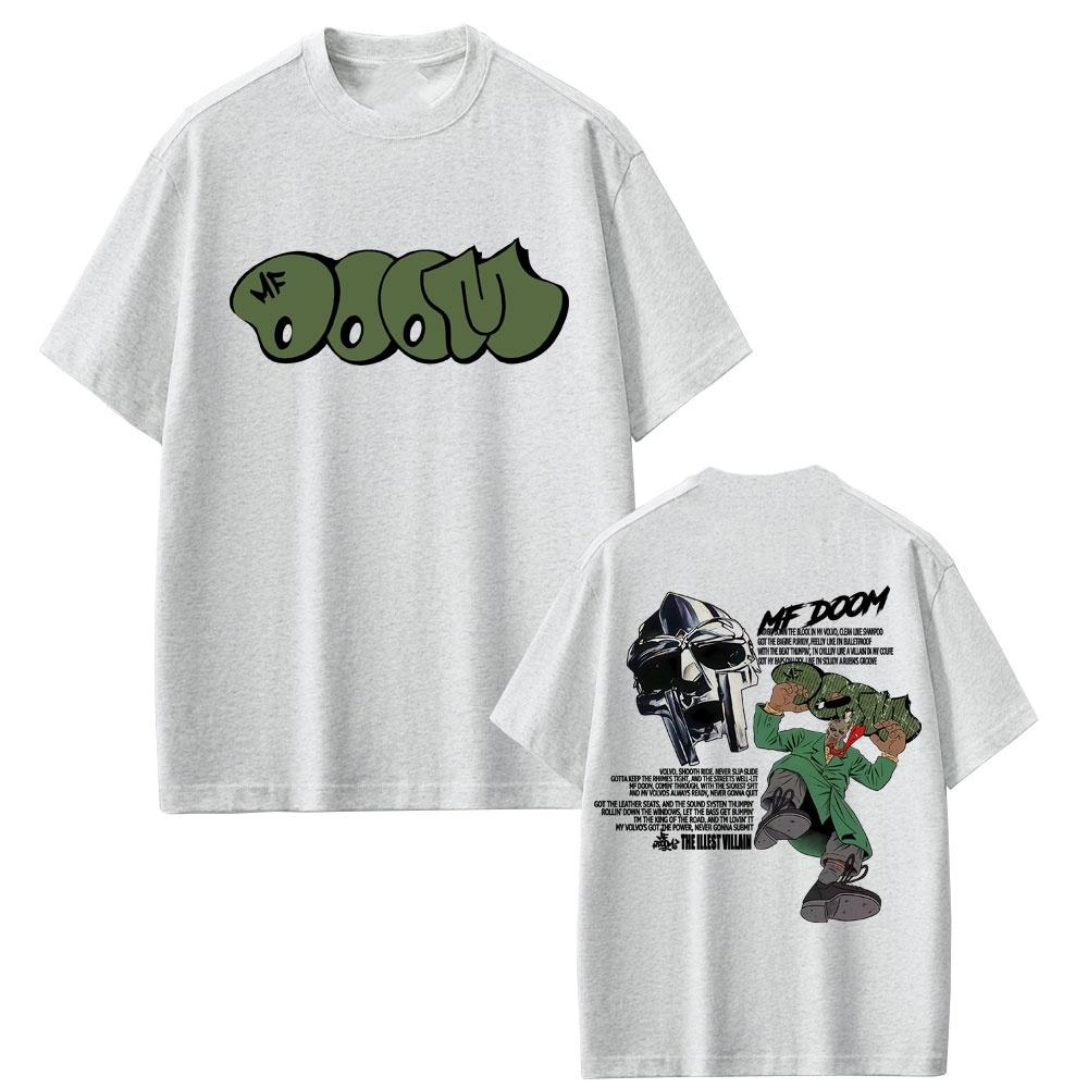 Rap-Sänger Mf Doom Album Mad Naughty Muster T-Shirt Vintage Männer Frauen Hip Hop Baumwollkleidung Y2k Oberteile Unisex T-Shirt Kleidung