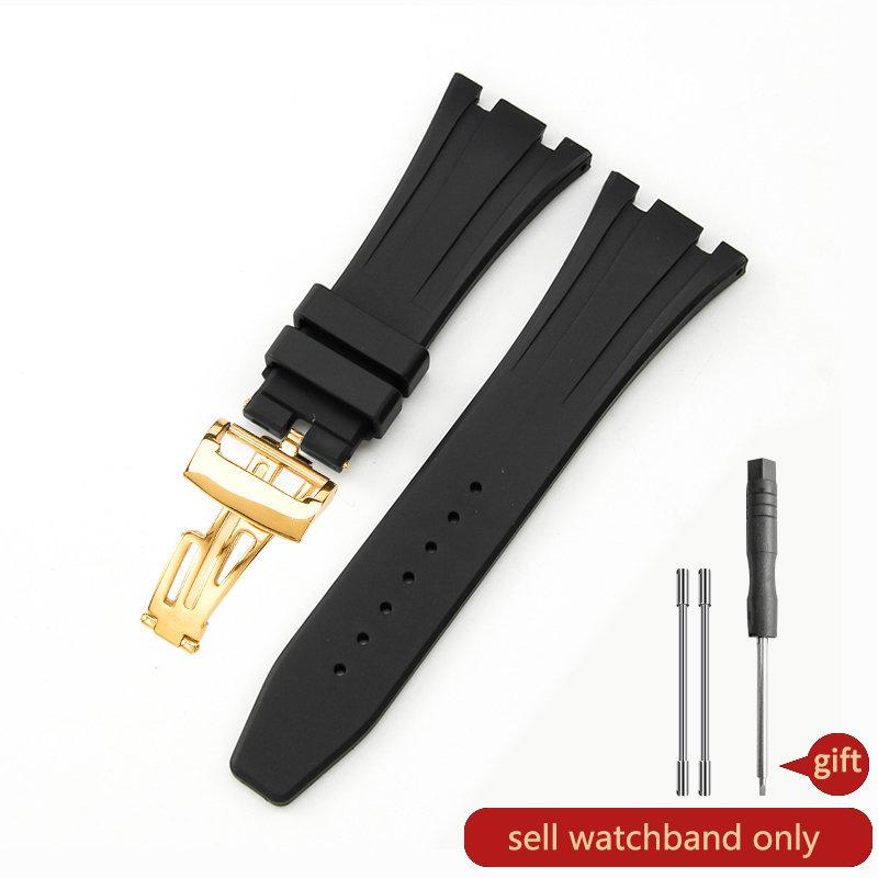 Silicone Watch Strap for AP Aibi 15400 Royal Oak Series Waterproof Sweat-Proof Rubber Watch Band Men's Accessories 26mm27mm28mm