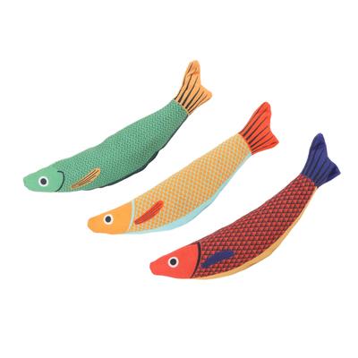 Cat Toy Saucy Fish Catnip Crinkle Sound Toy Interactive Wear Resistant Indoor Kitten Exercise Supplies