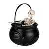 Halloween Decorations Indoor Thick Fog Cauldron with Floating Potion Bottles Skeleton Props Stickers And Umbrella Bezel Spooky Table Party Decoration