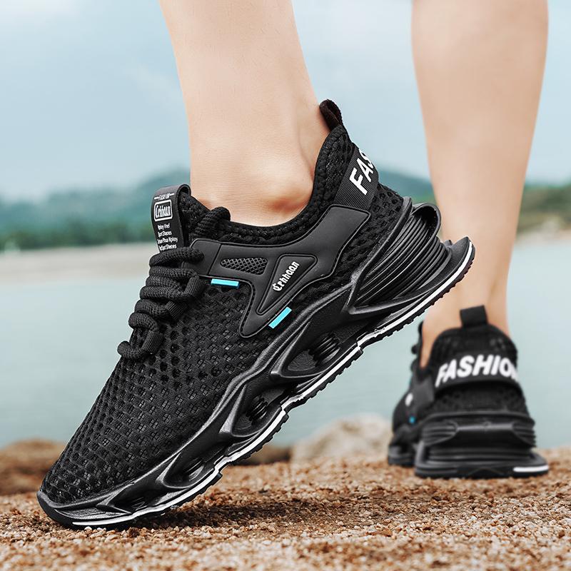 Fashion Mens Casual Sneakers Summer Mesh Lace Up Lightweight Comfortable Fashion Versatile Style Exercise Outdoor Running Shoes