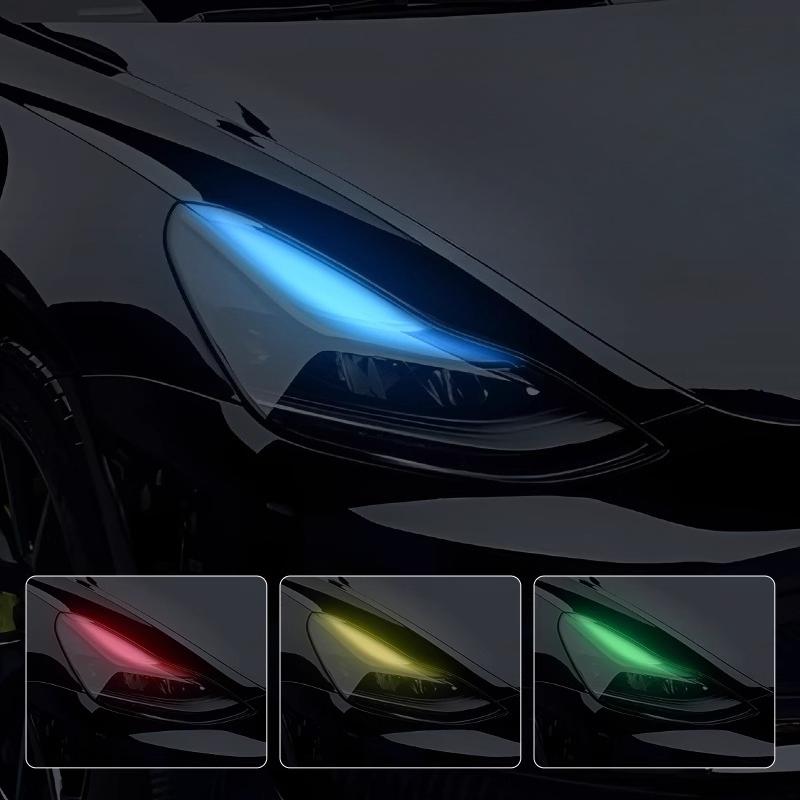 For Tesla Model3/Y Car Headlight Color-changing Film Daytime Running Lights Light Color-changing Film Car Sticker Modification