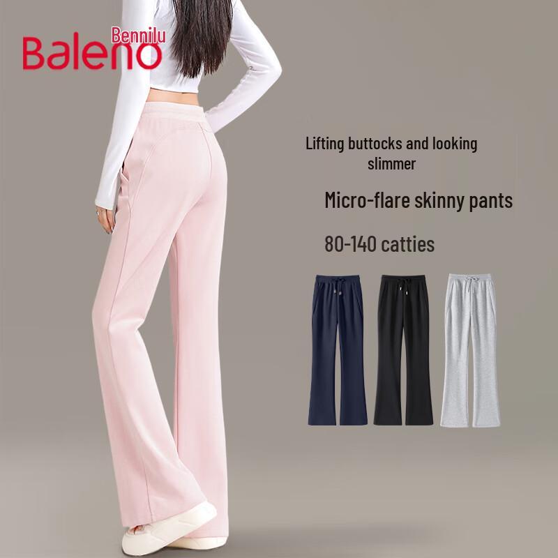 Baleno Women's High-Waisted Flare Casual Pants