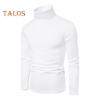 Spring Autumn Men Fitness Top Slim Fit High Collar Stretchy Long Sleeves Solid Color Pullover Fitness Sport Top Winter Bottoming Clothes