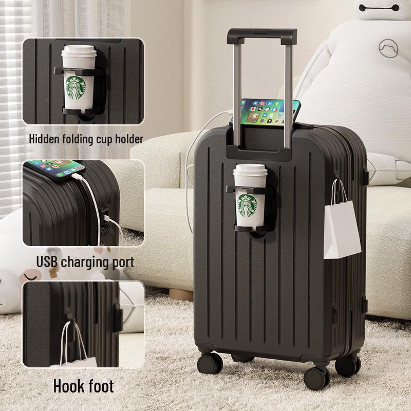 Kompaktowy unisex walizka na kółkach z uniwersalnymi kółkami i zamkiem