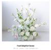 White Wedding Floral Art Wall Hanging Decoration - Artificial Flowers for Outdoor Event and Ceremony Background Arrangement