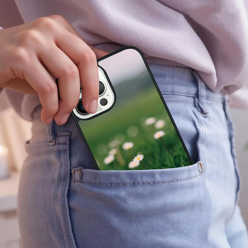 Daisy Flower Phone Case For iPhone 17 Air 15 16e 14 13 Pro Max Coque 12 11 Pro Max PLUS cover