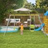 3-in-1 Children's Swing Set with 2 Face-to-Face Seats and 1 Swing Seat Max. Load 225 kg Green