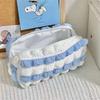 Candy Designer Plaid Soft Cosmetic Bags Large Capacity Makeup Organizer Brushes Eyebrow Pencils Stationery Storage Bag