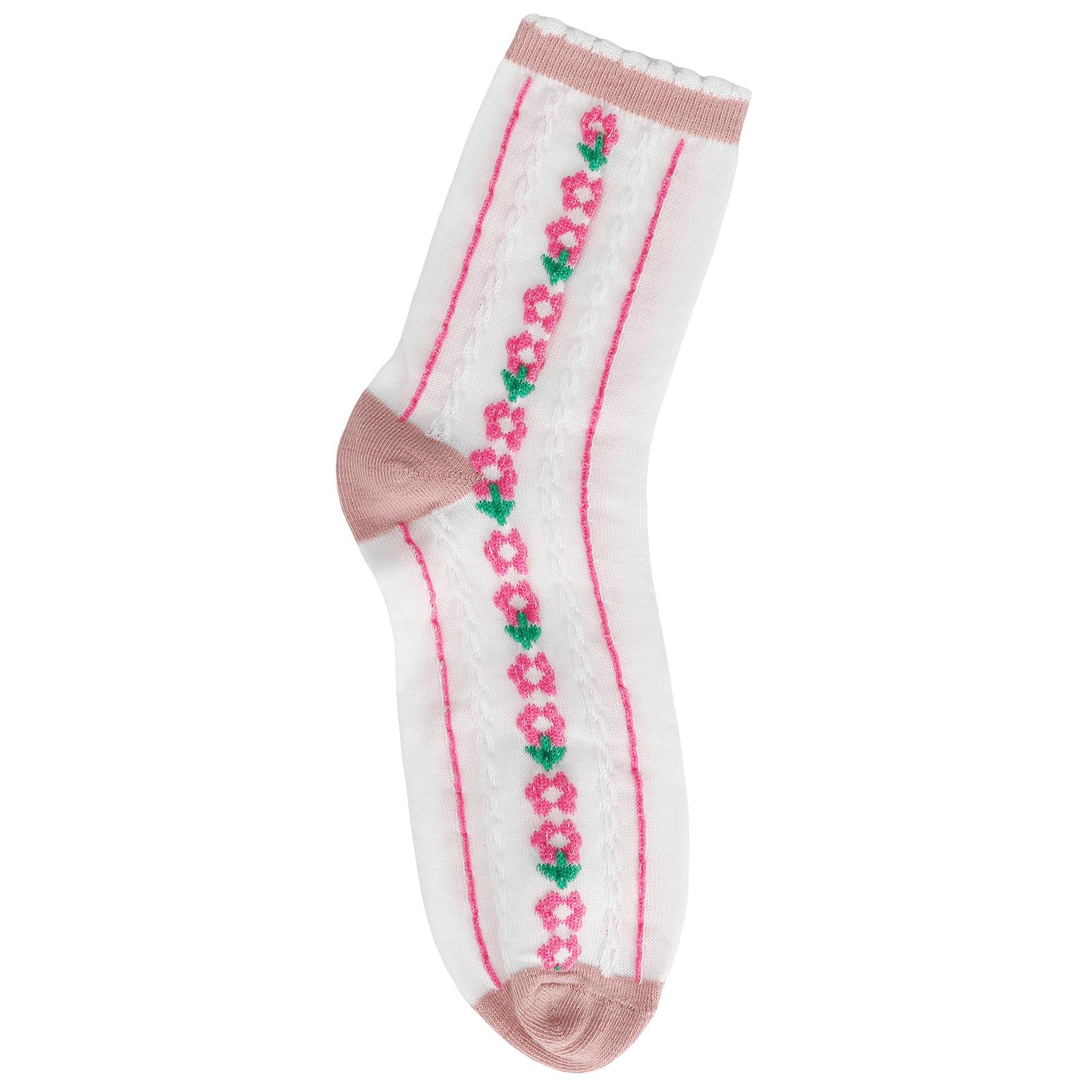 

6Pair Women s Socks Floral Design Middle Tube Non Slip Flower Sock Soft Breathable Socks for Female Fitness Gym Running Sports