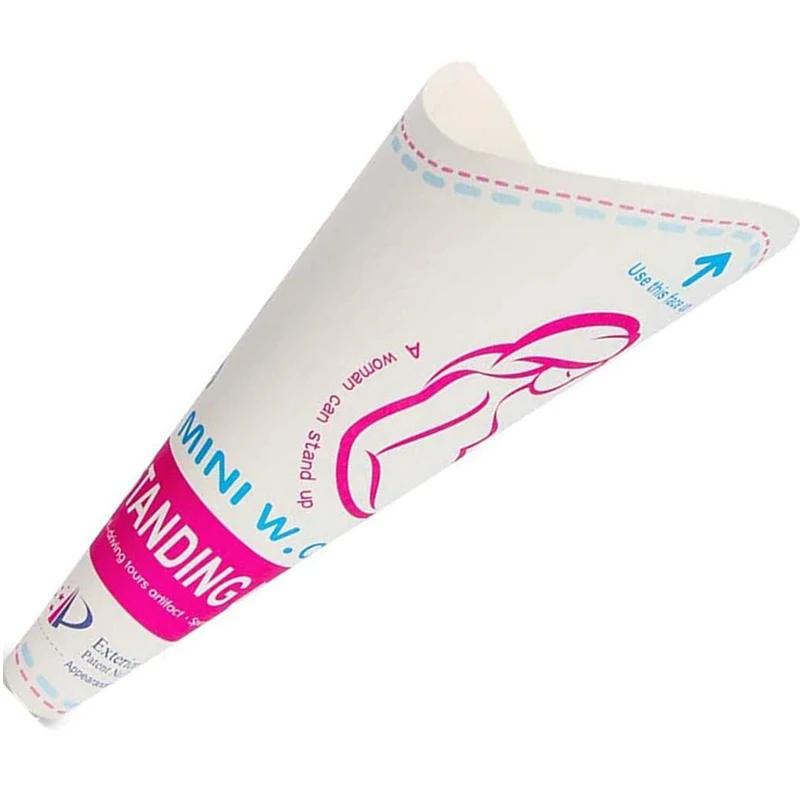 12PCS Paper Urinal Toilet Women Urination Device Urinal Funnel Outside Standing Pee Cup Waterproof Paper Standing Urinary Funnel