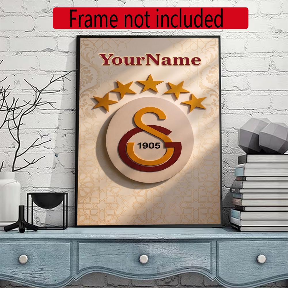 Galatasaray Personalized Name Round Diamond Painting Kit Diamond Embroidery Painting Rhinestones Mosaic Frameless Handwork Decoration Arts