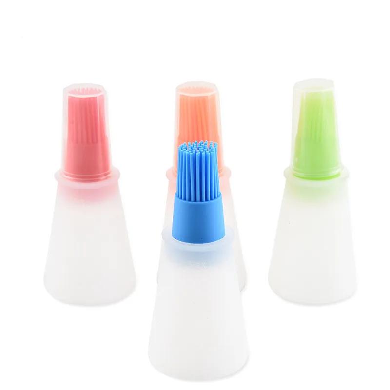 Baking Pancake Barbecue Camping Kitchen Gadgets Portable Oil Bottle Barbecue Brush Silicone Kitchen Cooking Tool