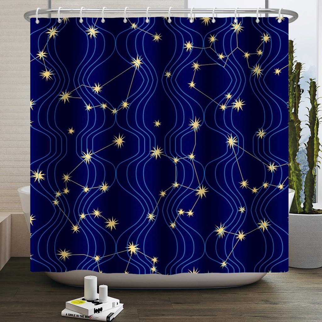 Butterfly Moth Moon Phase Shower Curtain Mushroom Floral Sun Star Plant Flower Goth Witchy Waterproof Bathroom Curtain Home Deco