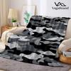 Multicolor Pastel Camo Flannel Blanket Perfect for Sofa Office Bed Travel Sleep Read Relax Camping four season use