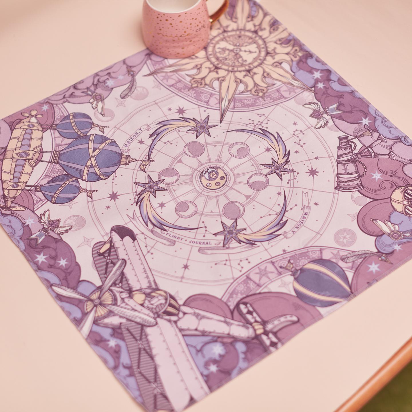 

Hand towel quick-drying towels cute makeup table mat souvenir women s scarf 48cmX48cm фиолетовый