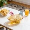 Chicken-Shaped Glass Candy Dish Hen on Nest Dessert Dish with Lid Funny Snack Bowl for Fruits Salads Home Table Decor
