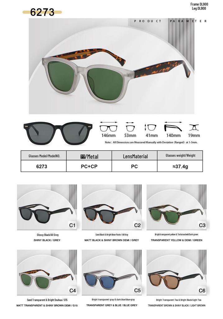 2026 Double Bridge Polarized Sunglasses - Large Frame for Men & Women, Face-Slimming, Lightweight Sun Protection