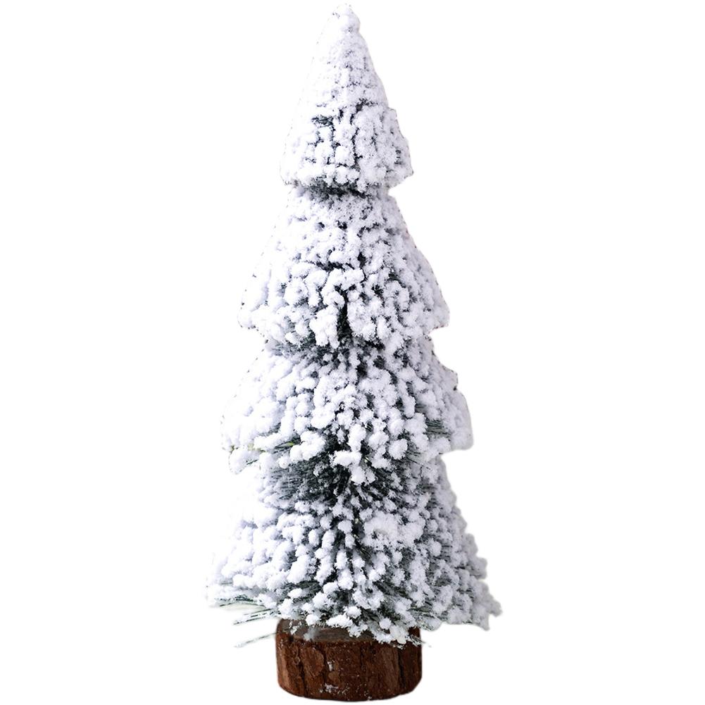 Festive Tabletop Display Tabletop Decor PVC Christmas Tree Realistic Appearance Snowy Finish Effect Stable Tabletop Display