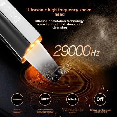 Ultrazvukový špachtlový přístroj Čtyřbarevné světlo Exportní zaváděcí přístroj na čištění pórů obličeje Černohlavý nástroj