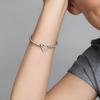 Pandora Moments Heart Buckle Snake 925 Silver Bracelet Women's 599539C00