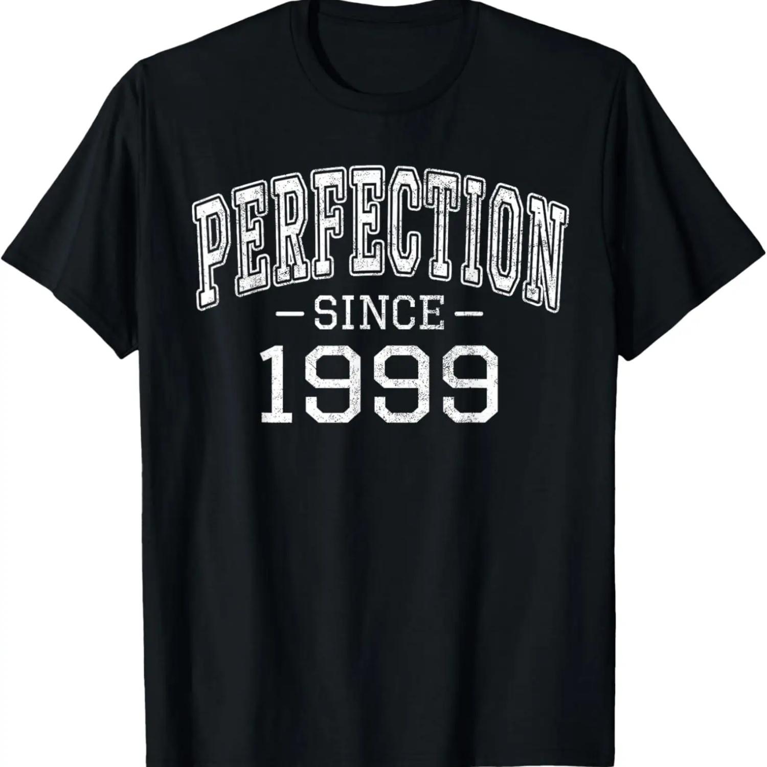 

Perfection since 1999 Vintage Style Born in 1999 Birthday T-Shirt,100% cotton XXXXXL чорний