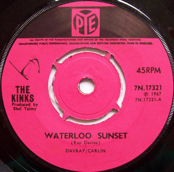 

7inch Record KINKS - Waterloo Sunset 7N17321 Pye Records 1967 UK Rock Used