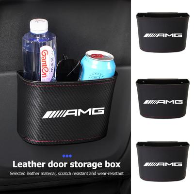 Car Door Storage Bag Drink Waste Card Key Sunglasses Holder For Mercedes Benz AMG C180 C300 W124 W176 W177 C200 C260 GLC CLE CLA