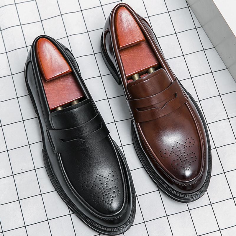 Office Men's Dress Shoes Classic Casual Business Shoes For Men Party Wedding Brogues Shoes Social Formal Leather Loafers Male
