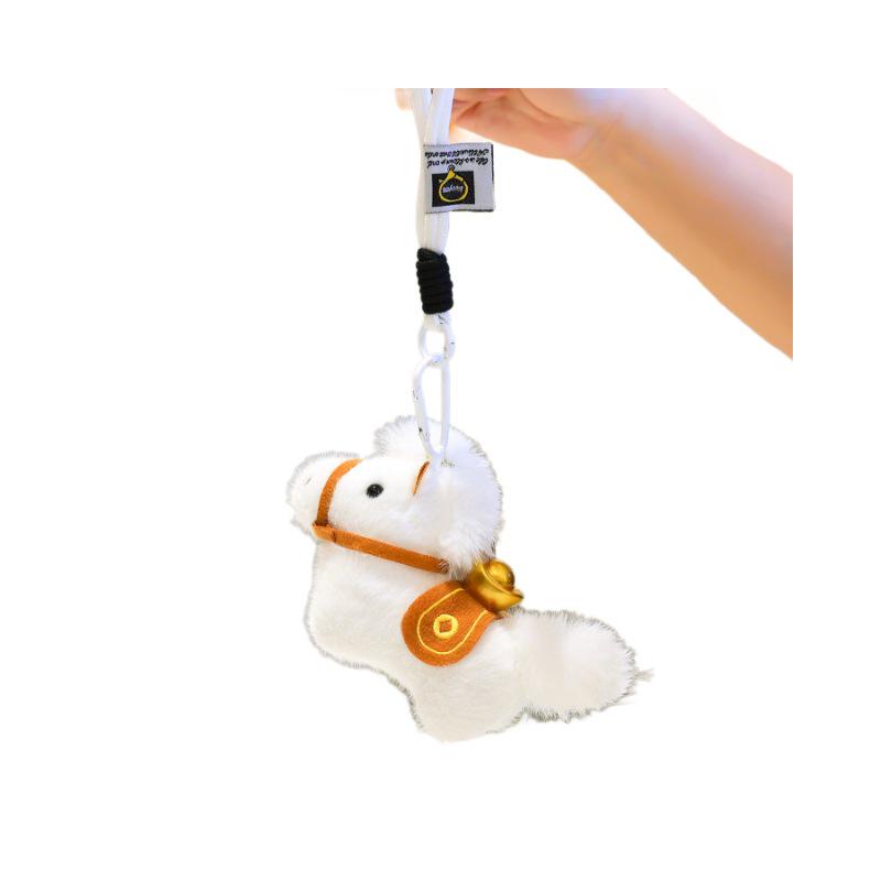 Sternzeichen-Pony-Taschenanhänger Jahr des Pferdes: Plüsch-Maskottchen-Puppe mit Yuanbao für Wohlstand