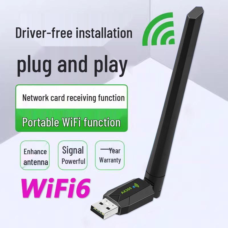 USB Wireless Network Adapter - Driver-Free, Gigabit, for Desktop & Laptop, 360° WiFi Receiver, Unlimited Mini Connectivity