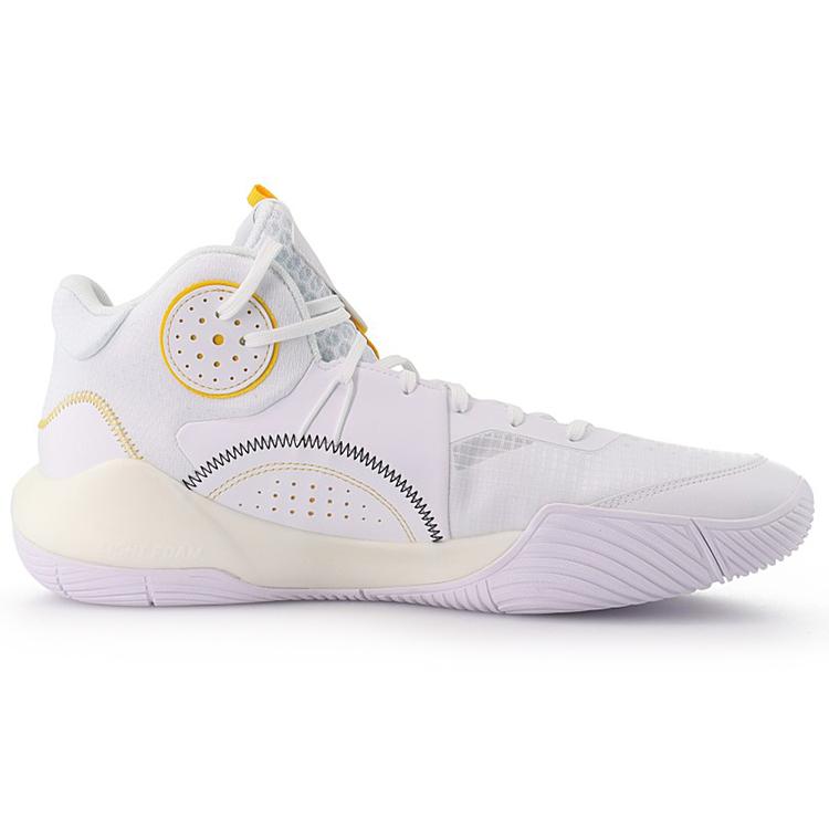 Li Ning Sonic 9 Team Basketball Shoes Men's Mid Top White/Orange ABPR017-6