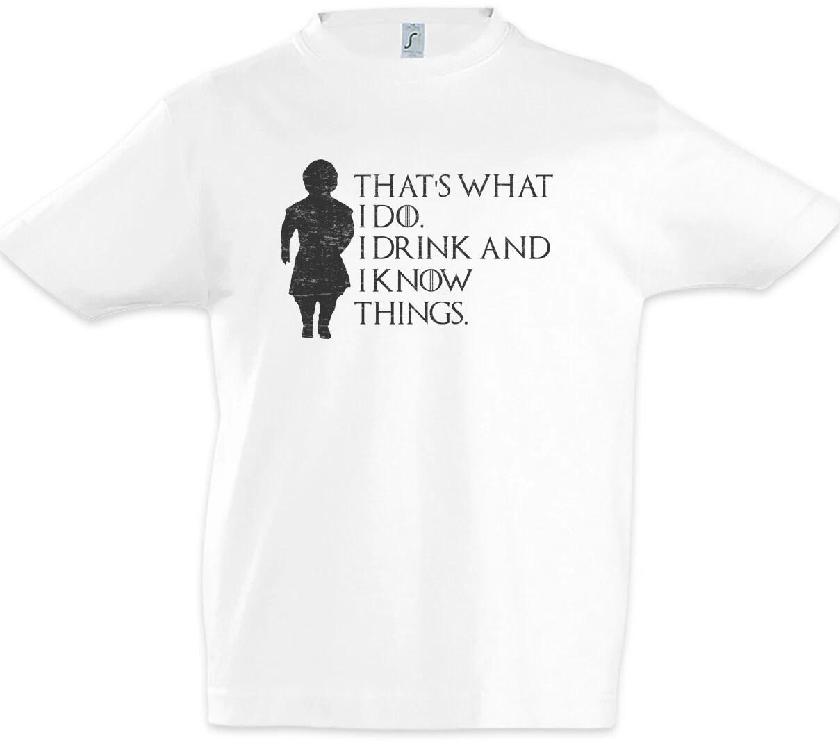 I Drink And Know Things Kids Boys T-Shirt Game Of Tyrion Lannister Thrones- 140