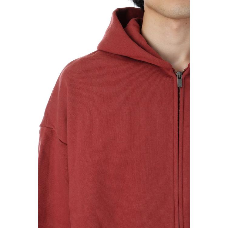 Fear of God Essentials Heavy Fleece Full Zip Hoodie Crimson Men Tops Red 192BT246246F