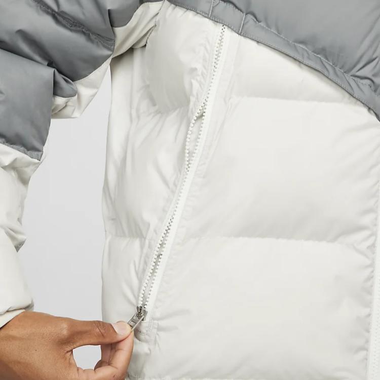 Nike Primaloft® Jacket Color Block Logo Print Zipper Hooded Loose Long Sleeve Jacket Men jackets Gray DR9605-084