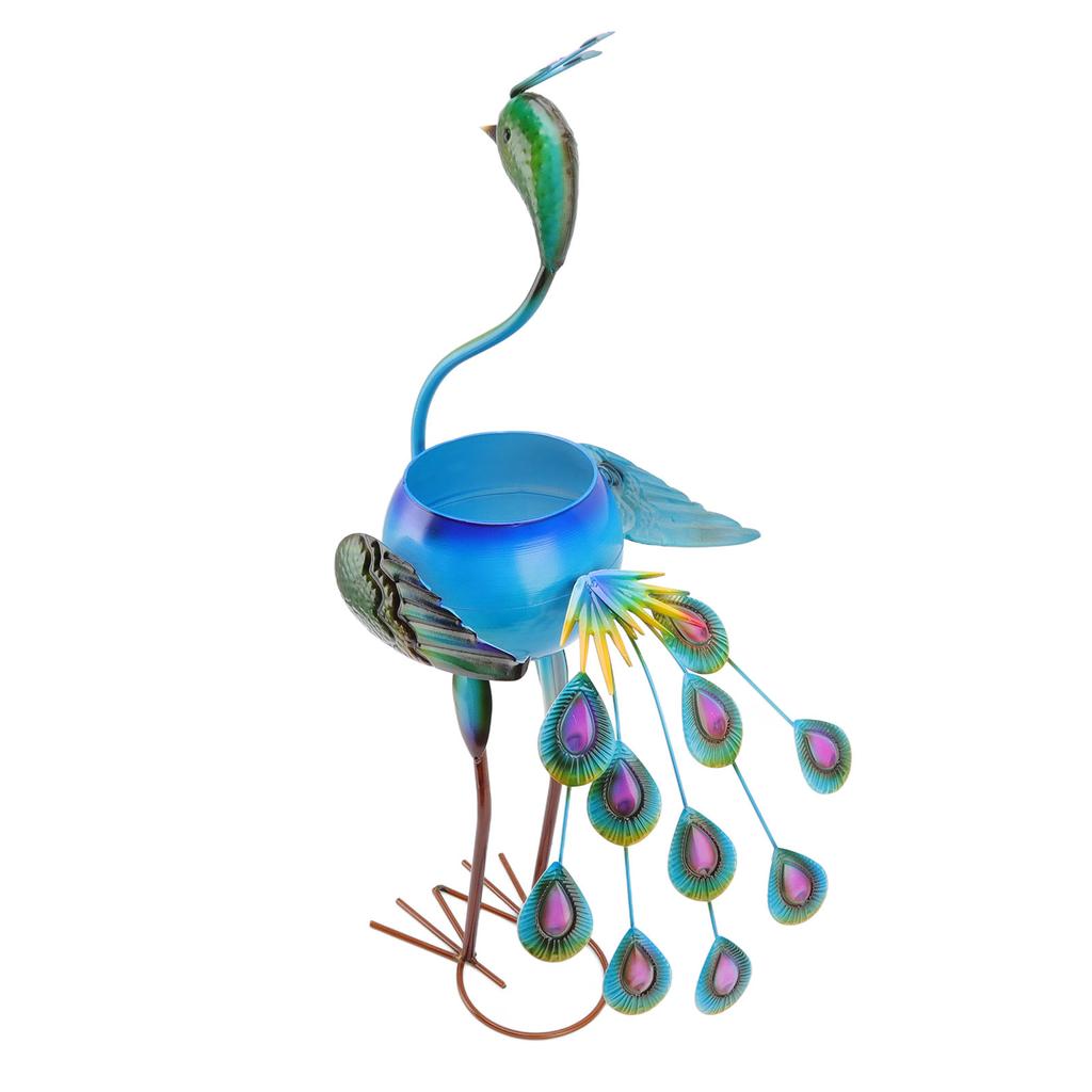 Peacock Flower Pot Iron Cute Animal Shape Plant Container for Succulent Green Plant Indoor and