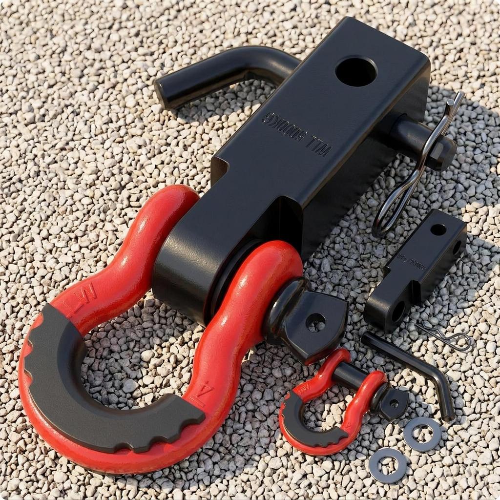 Tow Hitch Receiver with Secure Hardware Compact for Jobsite, SUV Drivers