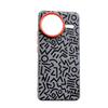 Graffiti Pattern Case For Redmi K80 K80 Pro Eye-catching Metal Lens Protection Frame Anti-slip Grip Plain Leather Case Cover