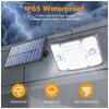 Solar Outdoor Light IP65 Waterproof Wall Lamp Remote Control 3 Modes Adjustable Angle 5m Extension Cable for Yard Garden Patio