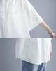 This White Tunic Is Perfect for Its Long Length Provides Coverage While Offering a Relaxed The Sleeve Long Shirt Is an Oversized Shirt Suitable for