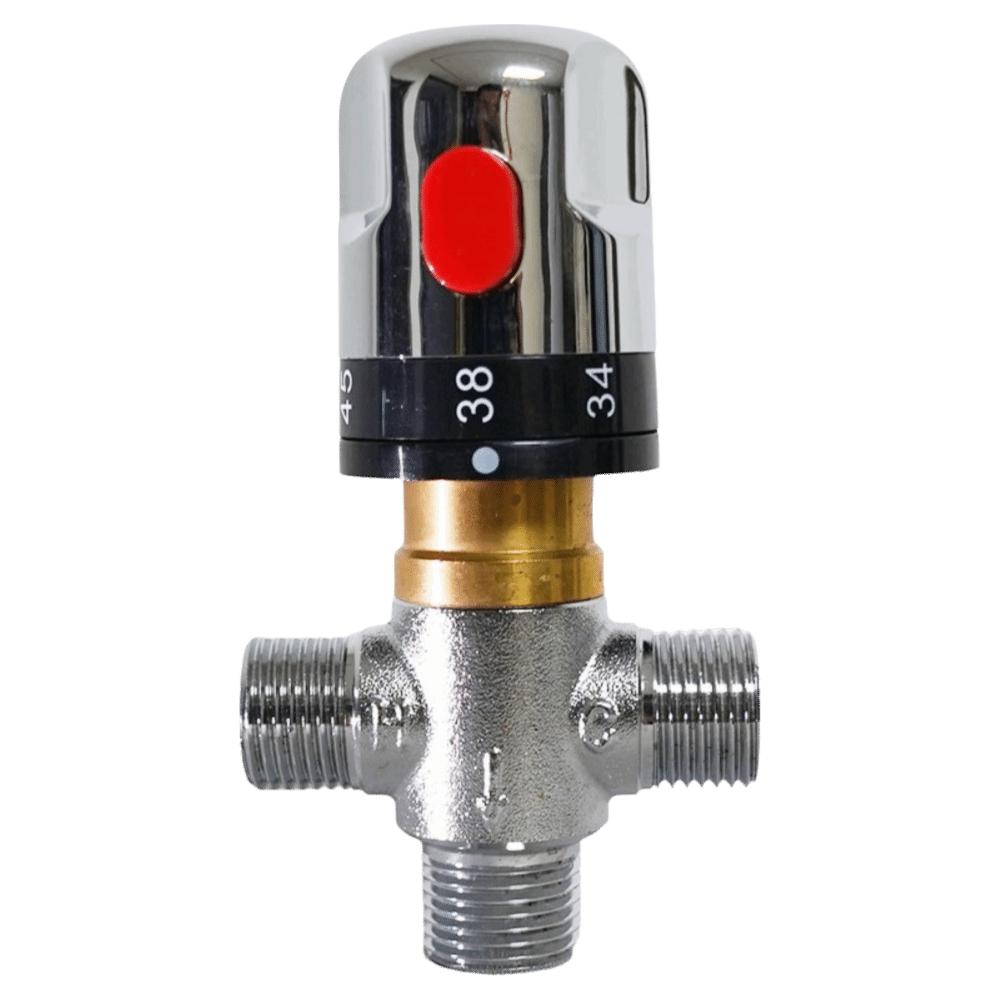 Solid Brass Brass Thermostatic Valve Temperature Control Valve  Bathroom Faucet Style B