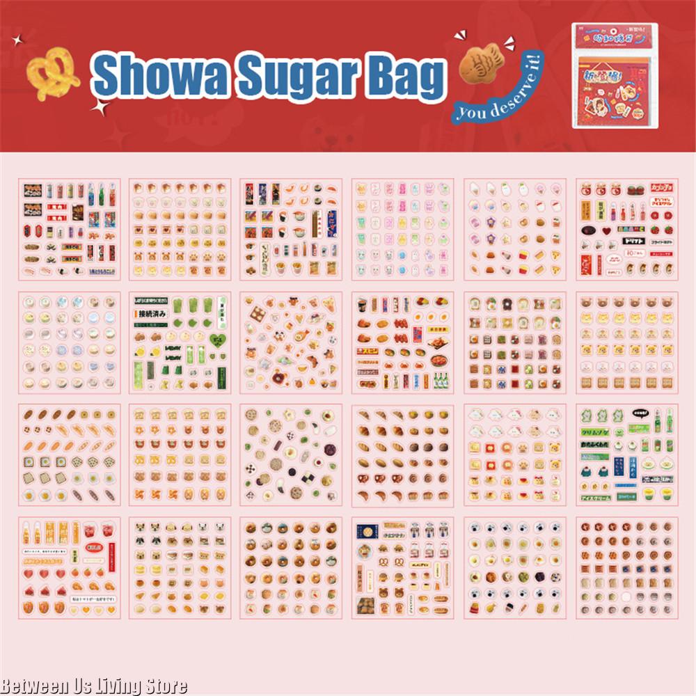 

24 heets Vintage Cute Elements Translucent Pet Stickers Book for Scrapbooking Supplies Craft Supplies