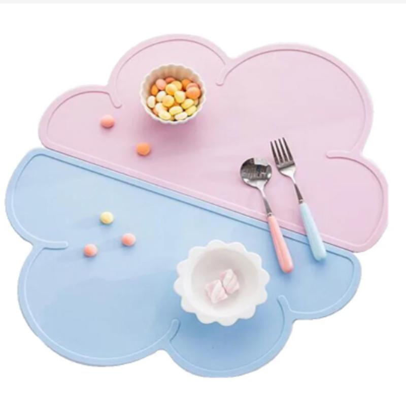 Children's Clouds Silicone Placemats Creative Placemats Heat Insulation Mobile Non Slip Plates Silicone Student Placemats